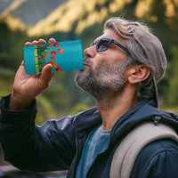 Kazakhstan National Flag 4 in 1 Can Cooler Tumbler with Red Tulip Bloom and Blue Yellow Ethnic Motif