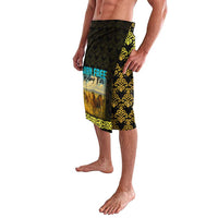 Kazakhstan Born Free Riding Far Lavalava with Wild Horses and Gold Tribal Pattern on Black