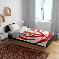 Iran Flag Pattern Bedding Set with Bold Red National Emblem Design