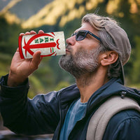 Iran Flag Pattern 4 in 1 Can Cooler Tumbler with Bold Red National Emblem Design