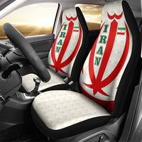 Iran Flag Pattern Car Seat Cover with Bold Red National Emblem Design