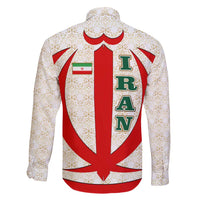 Iran Flag Pattern Family Matching Mermaid Dress and Hawaiian Shirt with Bold Red National Emblem Design