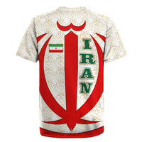 Iran Flag Pattern Rugby Jersey with Bold Red National Emblem Design
