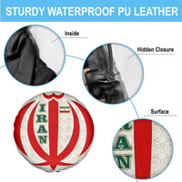 Iran Flag Pattern Spare Tire Cover with Bold Red National Emblem Design