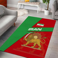 Iran National Heritage Area Rug with Lion and Sun Emblem and Royal Coat of Arms