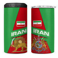 Iran National Heritage 4 in 1 Can Cooler Tumbler with Lion and Sun Emblem and Royal Coat of Arms