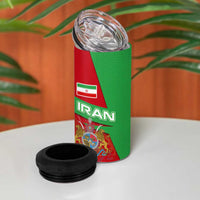 Iran National Heritage 4 in 1 Can Cooler Tumbler with Lion and Sun Emblem and Royal Coat of Arms