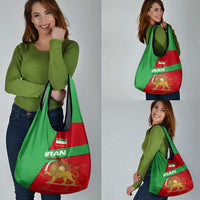 Iran National Heritage Grocery Bag with Lion and Sun Emblem and Royal Coat of Arms