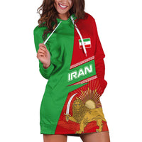Iran National Heritage Hoodie Dress with Lion and Sun Emblem and Royal Coat of Arms