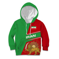 Iran National Heritage Kid Hoodie with Lion and Sun Emblem and Royal Coat of Arms