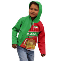 Iran National Heritage Kid Hoodie with Lion and Sun Emblem and Royal Coat of Arms