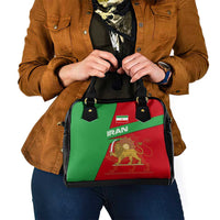 Iran National Heritage Shoulder Handbag with Lion and Sun Emblem and Royal Coat of Arms