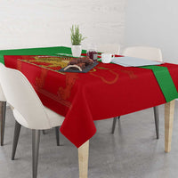 Iran National Heritage Tablecloth with Lion and Sun Emblem and Royal Coat of Arms