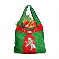 Iran National Pride Grocery Bag with Bold Lion Crest and Country Silhouette