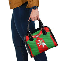 Iran National Pride Shoulder Handbag with Bold Lion Crest and Country Silhouette