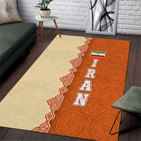 Iran Heritage Area Rug with Traditional Pattern and Royal Emblem Design