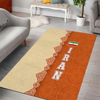 Iran Heritage Area Rug with Traditional Pattern and Royal Emblem Design