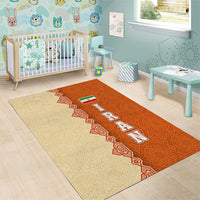 Iran Heritage Area Rug with Traditional Pattern and Royal Emblem Design