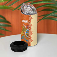 Iran Heritage 4 in 1 Can Cooler Tumbler with Traditional Pattern and Royal Emblem Design