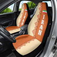 Iran Heritage Car Seat Cover with Traditional Pattern and Royal Emblem Design