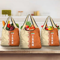 Iran Heritage Grocery Bag with Traditional Pattern and Royal Emblem Design