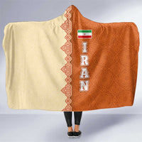 Iran Heritage Hooded Blanket with Traditional Pattern and Royal Emblem Design