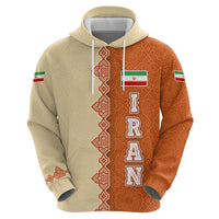 Iran Heritage Hoodie with Traditional Pattern and Royal Emblem Design