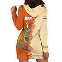 Iran Heritage Hoodie Dress with Traditional Pattern and Royal Emblem Design
