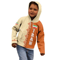 Iran Heritage Kid Hoodie with Traditional Pattern and Royal Emblem Design