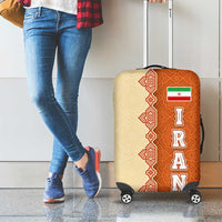 Iran Heritage Luggage Cover with Traditional Pattern and Royal Emblem Design