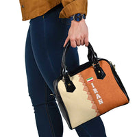 Iran Heritage Shoulder Handbag with Traditional Pattern and Royal Emblem Design