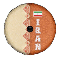Iran Heritage Spare Tire Cover with Traditional Pattern and Royal Emblem Design