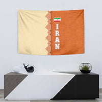 Iran Heritage Tapestry with Traditional Pattern and Royal Emblem Design