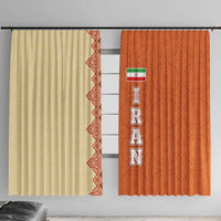 Iran Heritage Window Curtain with Traditional Pattern and Royal Emblem Design