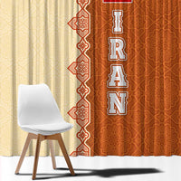 Iran Heritage Window Curtain with Traditional Pattern and Royal Emblem Design