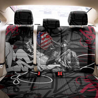 Hip Hop Graffiti Back Car Seat Cover with Rapper Portrait and American Flag Street Art - Wonder Print Shop