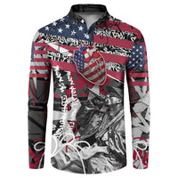 Hip Hop Graffiti Button Sweatshirt with Rapper Portrait and American Flag Street Art - Wonder Print Shop