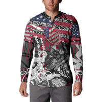 Hip Hop Graffiti Button Sweatshirt with Rapper Portrait and American Flag Street Art - Wonder Print Shop