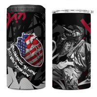 Hip Hop Graffiti 4 in 1 Can Cooler Tumbler with Rapper Portrait and American Flag Street Art - Wonder Print Shop
