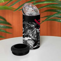 Hip Hop Graffiti 4 in 1 Can Cooler Tumbler with Rapper Portrait and American Flag Street Art - Wonder Print Shop