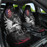 Hip Hop Graffiti Car Seat Cover with Rapper Portrait and American Flag Street Art - Wonder Print Shop