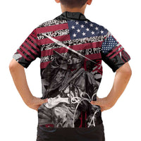 Hip Hop Graffiti Family Matching Tank Maxi Dress and Hawaiian Shirt with Rapper Portrait and American Flag Street Art - Wonder Print Shop