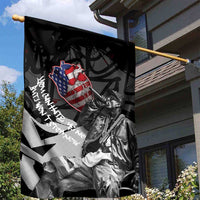 Hip Hop Graffiti Garden Flag with Rapper Portrait and American Flag Street Art - Wonder Print Shop