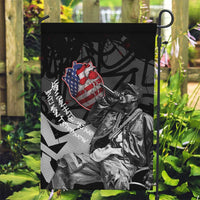 Hip Hop Graffiti Garden Flag with Rapper Portrait and American Flag Street Art - Wonder Print Shop