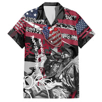 Hip Hop Graffiti Hawaiian Shirt with Rapper Portrait and American Flag Street Art - Wonder Print Shop