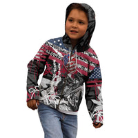 Hip Hop Graffiti Kid Hoodie with Rapper Portrait and American Flag Street Art - Wonder Print Shop