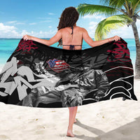 Hip Hop Graffiti Sarong with Rapper Portrait and American Flag Street Art - Wonder Print Shop