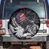 Hip Hop Graffiti Spare Tire Cover with Rapper Portrait and American Flag Street Art - Wonder Print Shop