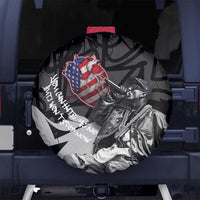 Hip Hop Graffiti Spare Tire Cover with Rapper Portrait and American Flag Street Art - Wonder Print Shop