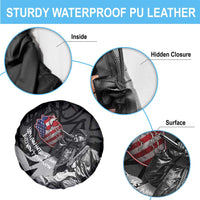 Hip Hop Graffiti Spare Tire Cover with Rapper Portrait and American Flag Street Art - Wonder Print Shop